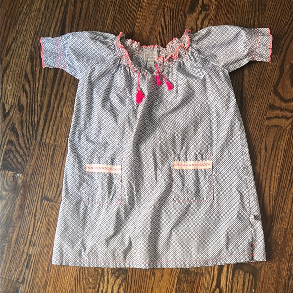 Chic Kids' Dress with Pink Accents